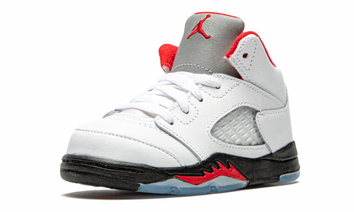 Air Jordan 5 Retro TD "Fire Red Silver Tongue 2020" jordan toddler baby shoes