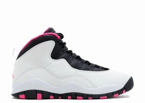 AJ 10 Retro Vivid Pink (GS) Air Jordan signature sneakers in bold colorways