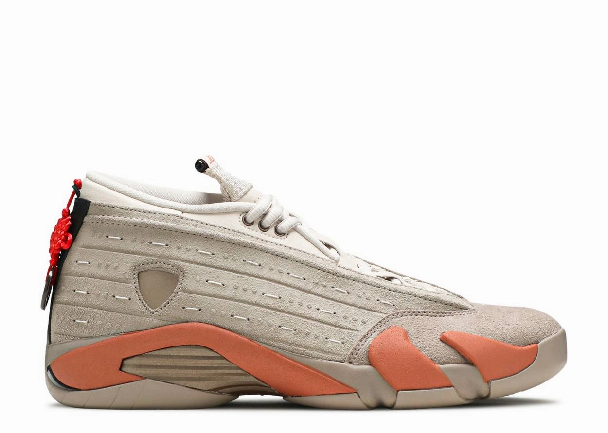 AJ 14 Retro Low Clot Terra Blush Air Jordan signature sneakers in bold colorways