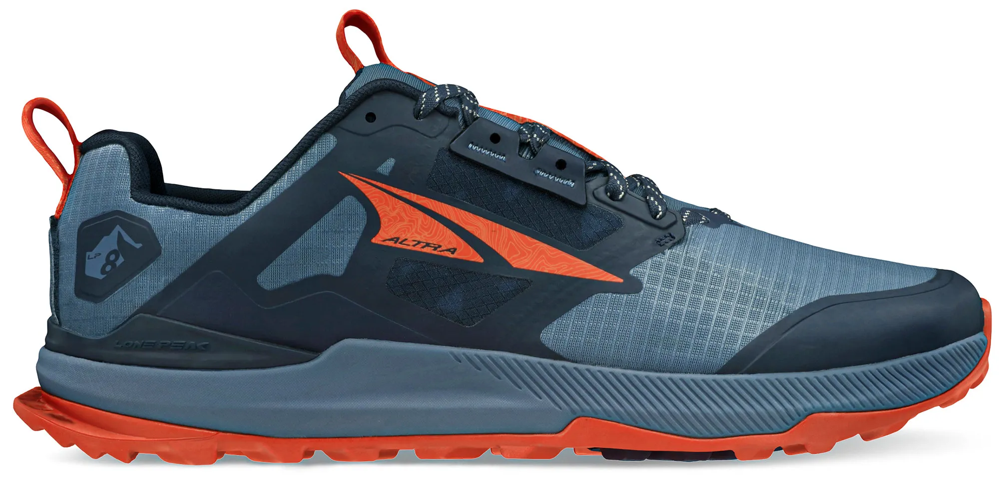 Altra Lone Peak 8 Mens Trail Running Shoes - Blue Altra men's shoe styles