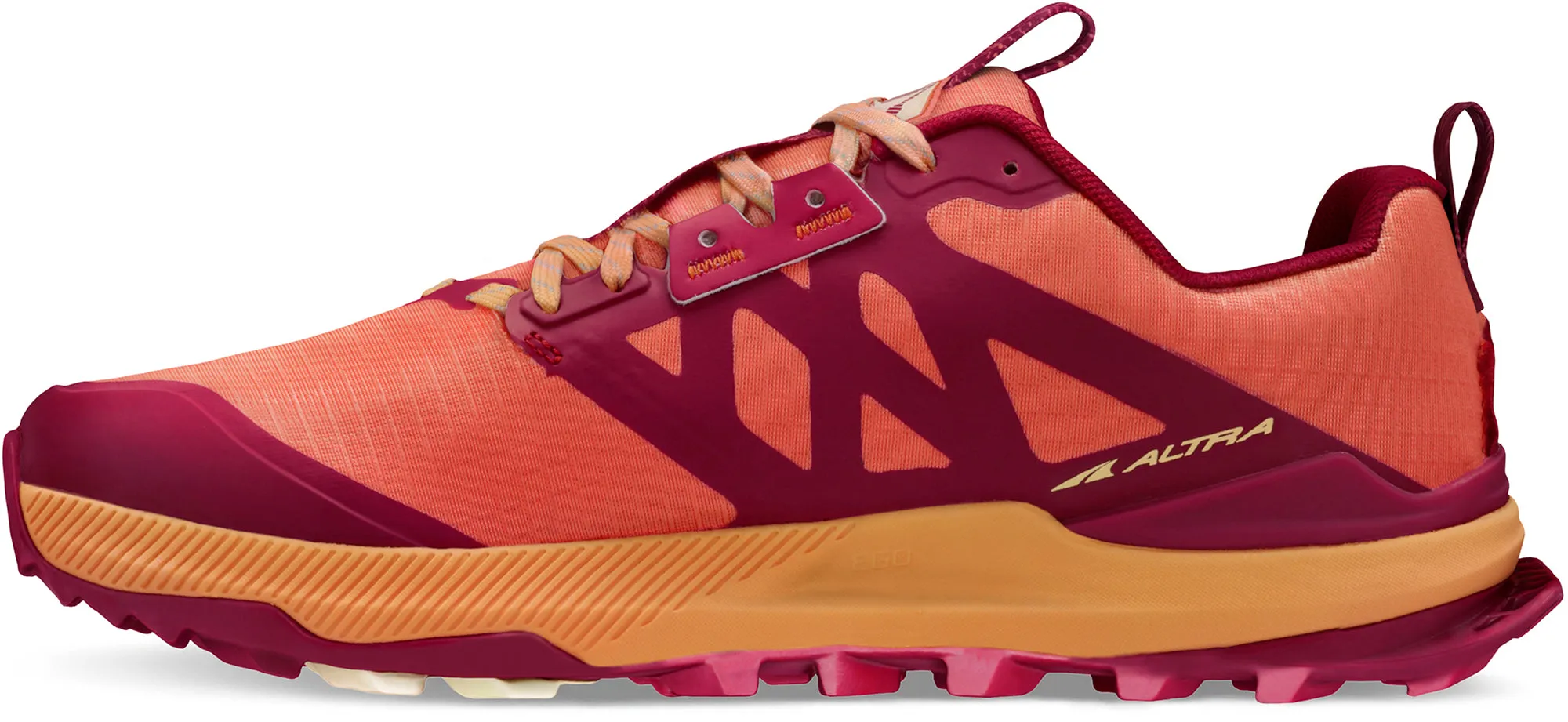 Altra Lone Peak 8 Womens Trail Running Shoes - Red Womens Performance Shoes