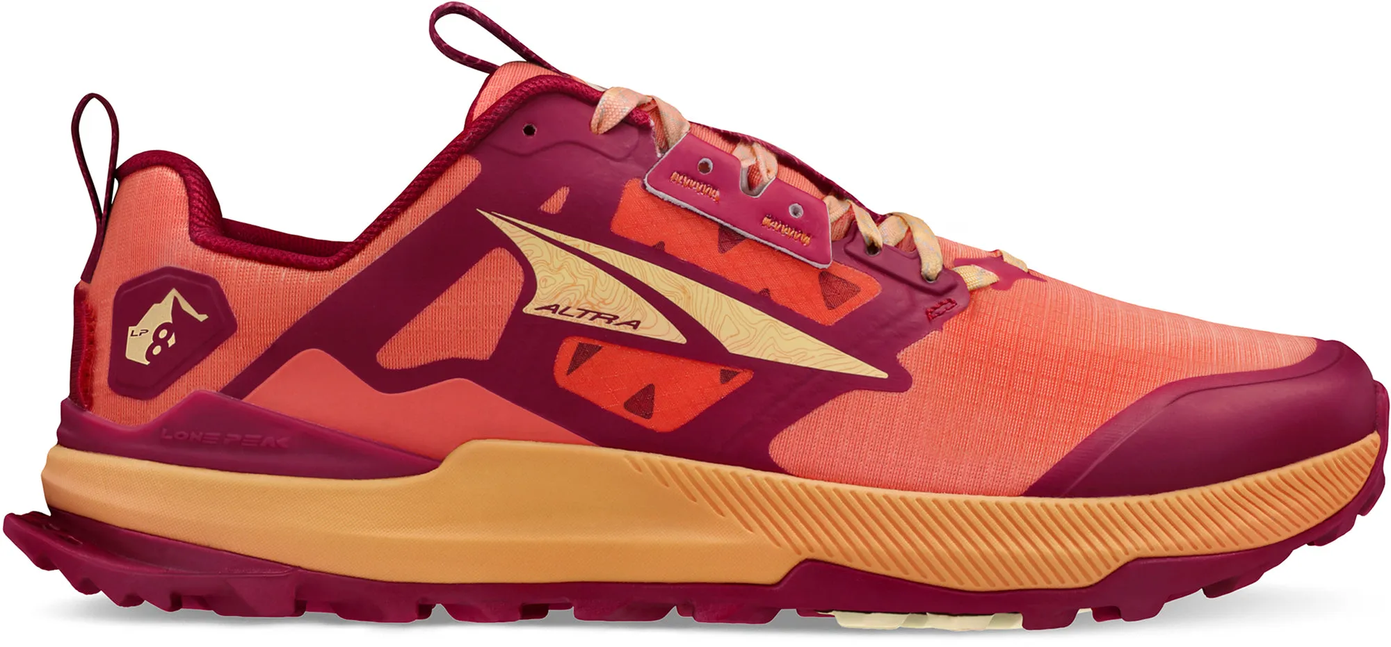 Altra Lone Peak 8 Womens Trail Running Shoes - Red Altra women's shoes