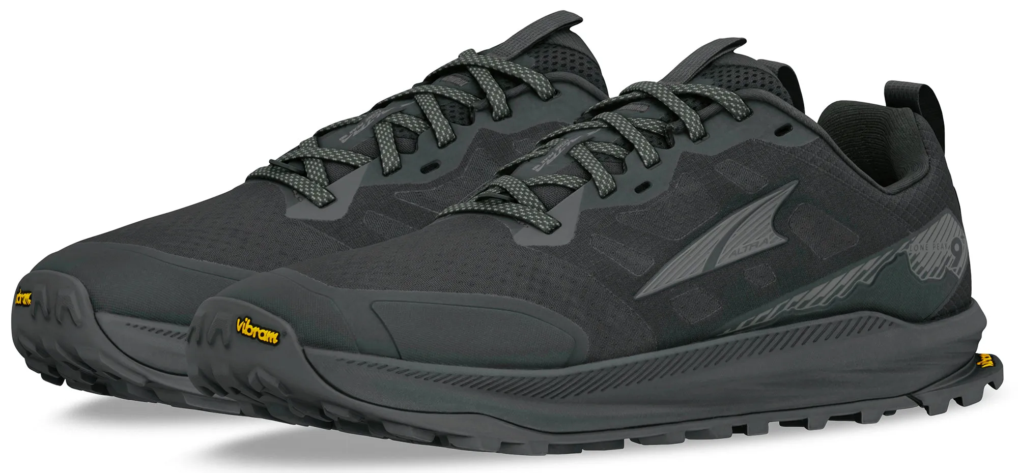 Altra Lone Peak 9  Mens Trail Running Shoes - Black Mens Trail Trainers