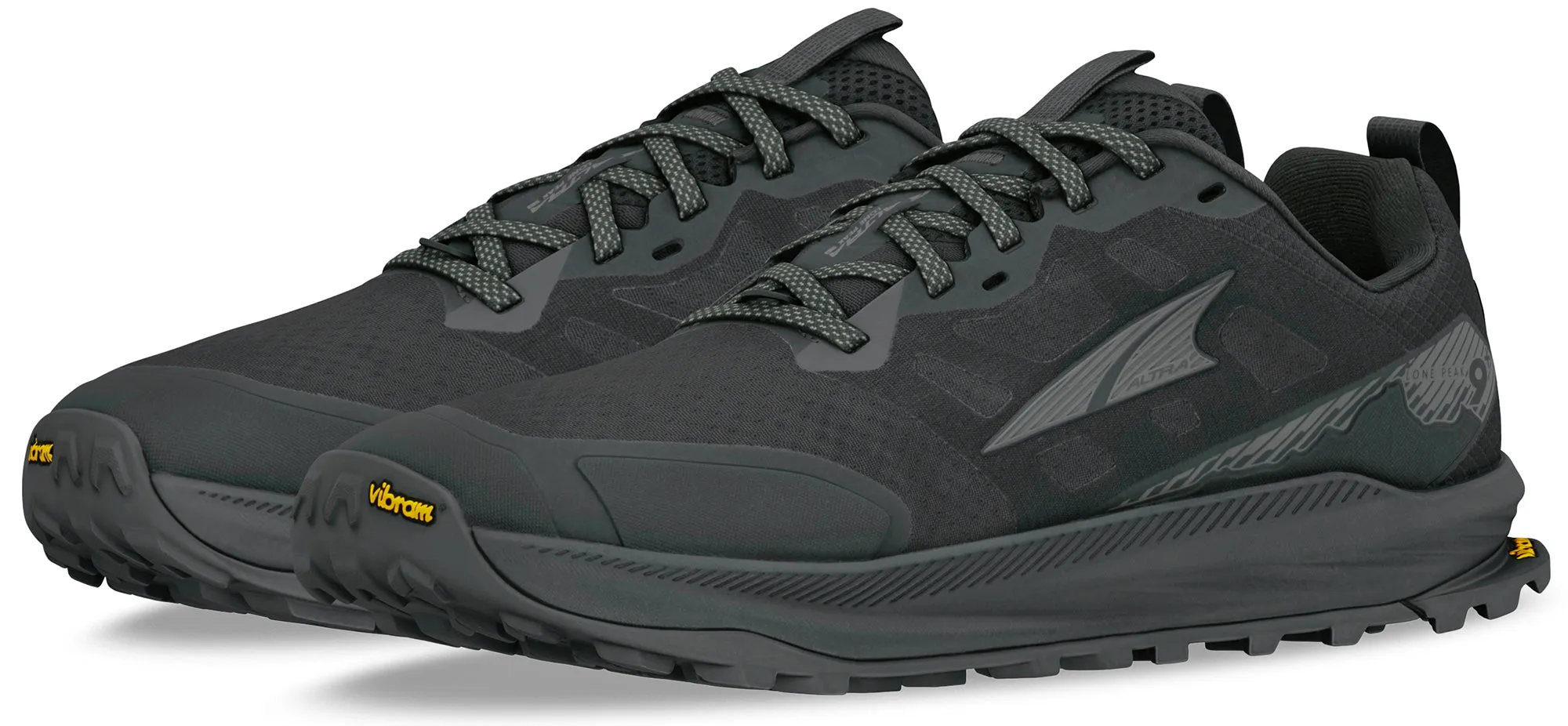Altra Lone Peak 9  WIDE FIT Mens Trail Running Shoes - Black Mens Trail Trainers
