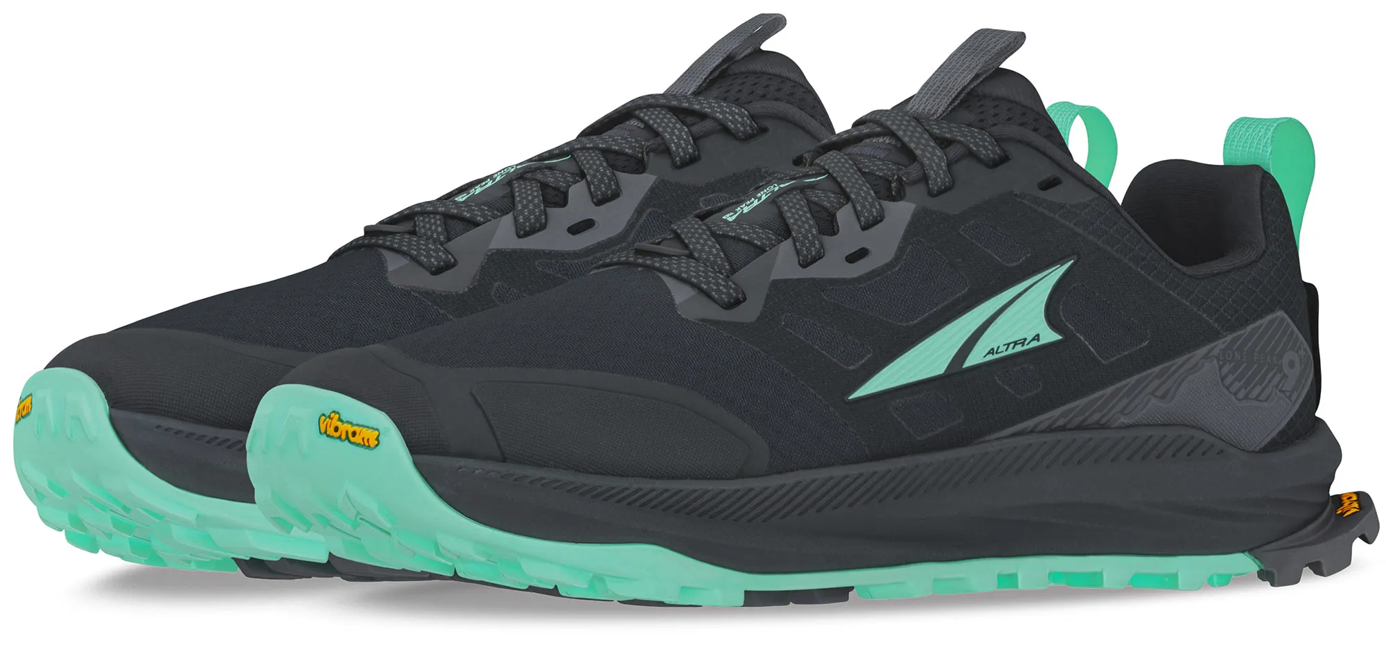 Altra Lone Peak 9  Womens Trail Running Shoes - Black Womens Performance Shoes
