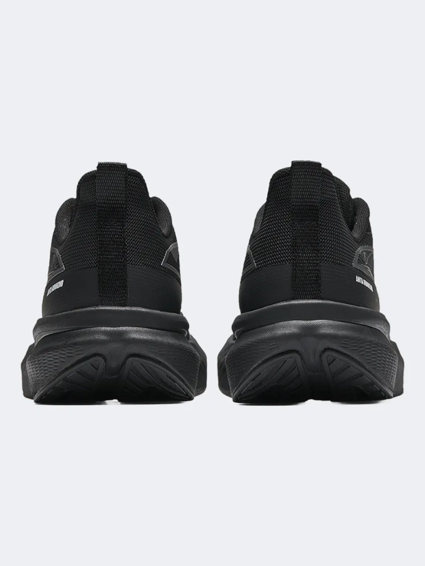 Anta Air Walker Men Running Shoes Black/Silver Mens Urban Style Comfort Shoes