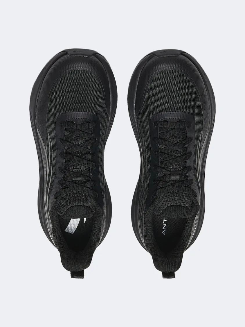 Anta Air Walker Men Running Shoes Black/Silver Mens Urban Style Comfort Shoes