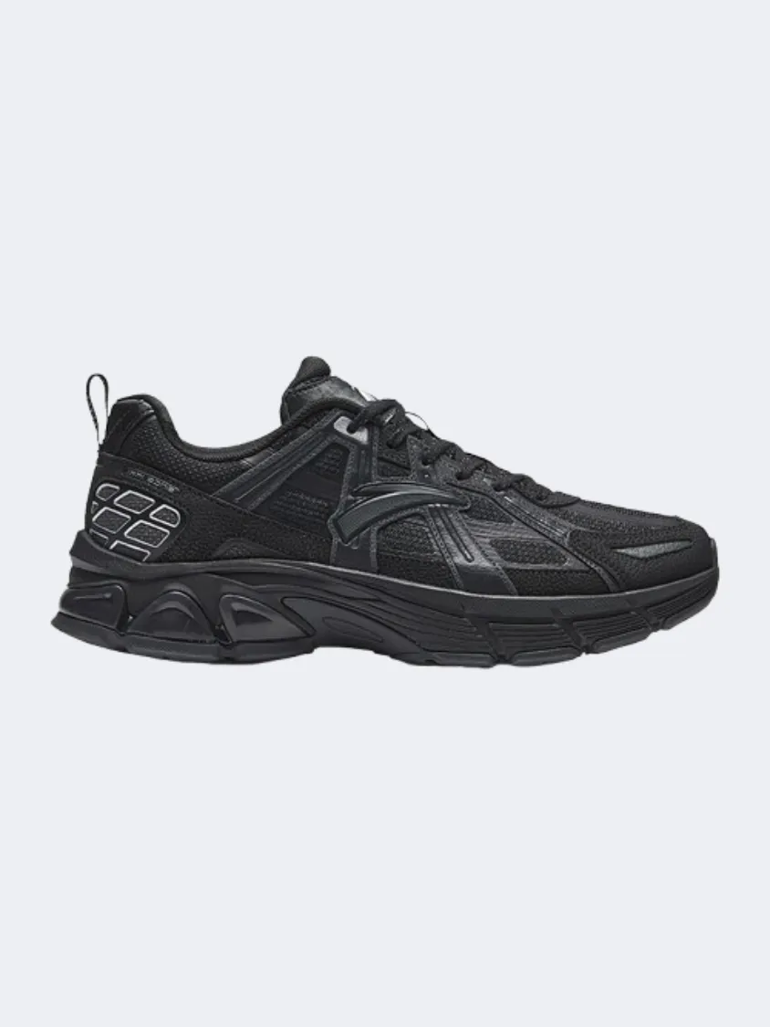 Anta Retro Men Running Sneakers Black/Grey/Silver Essential mens casual shoes for comfort