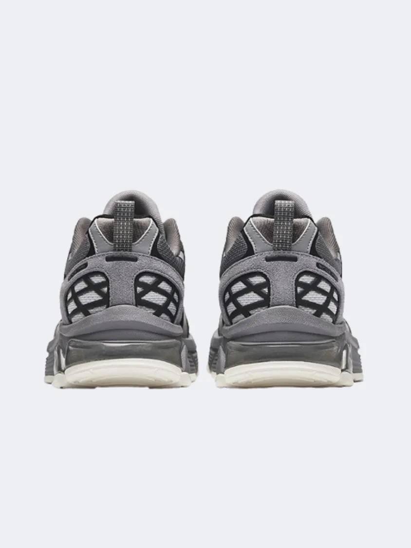 Anta Retro Men Running Sneakers Grey/Black/Sandstorm Mens Urban Style Comfort Shoes
