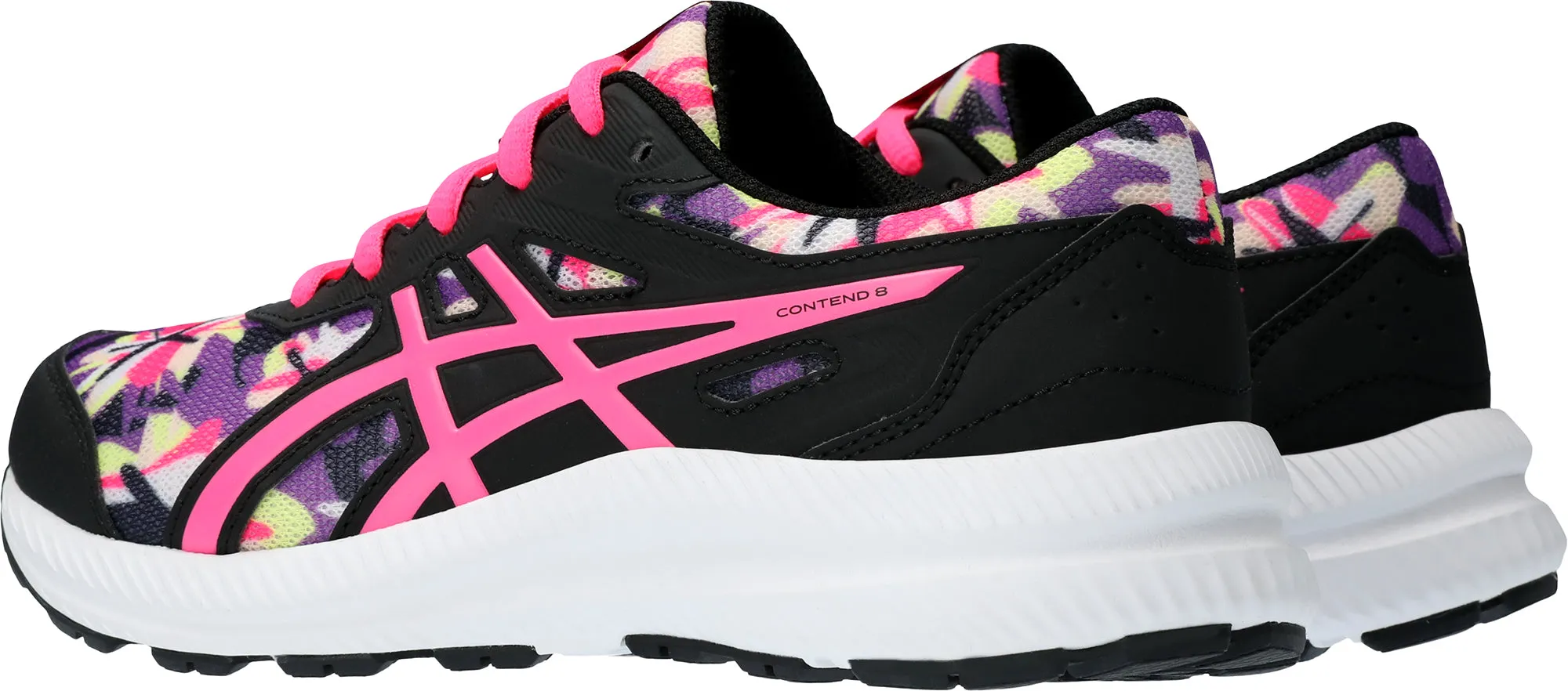 Asics Contend 8 GS Junior Running Shoes - Black Neutral Support Shoes