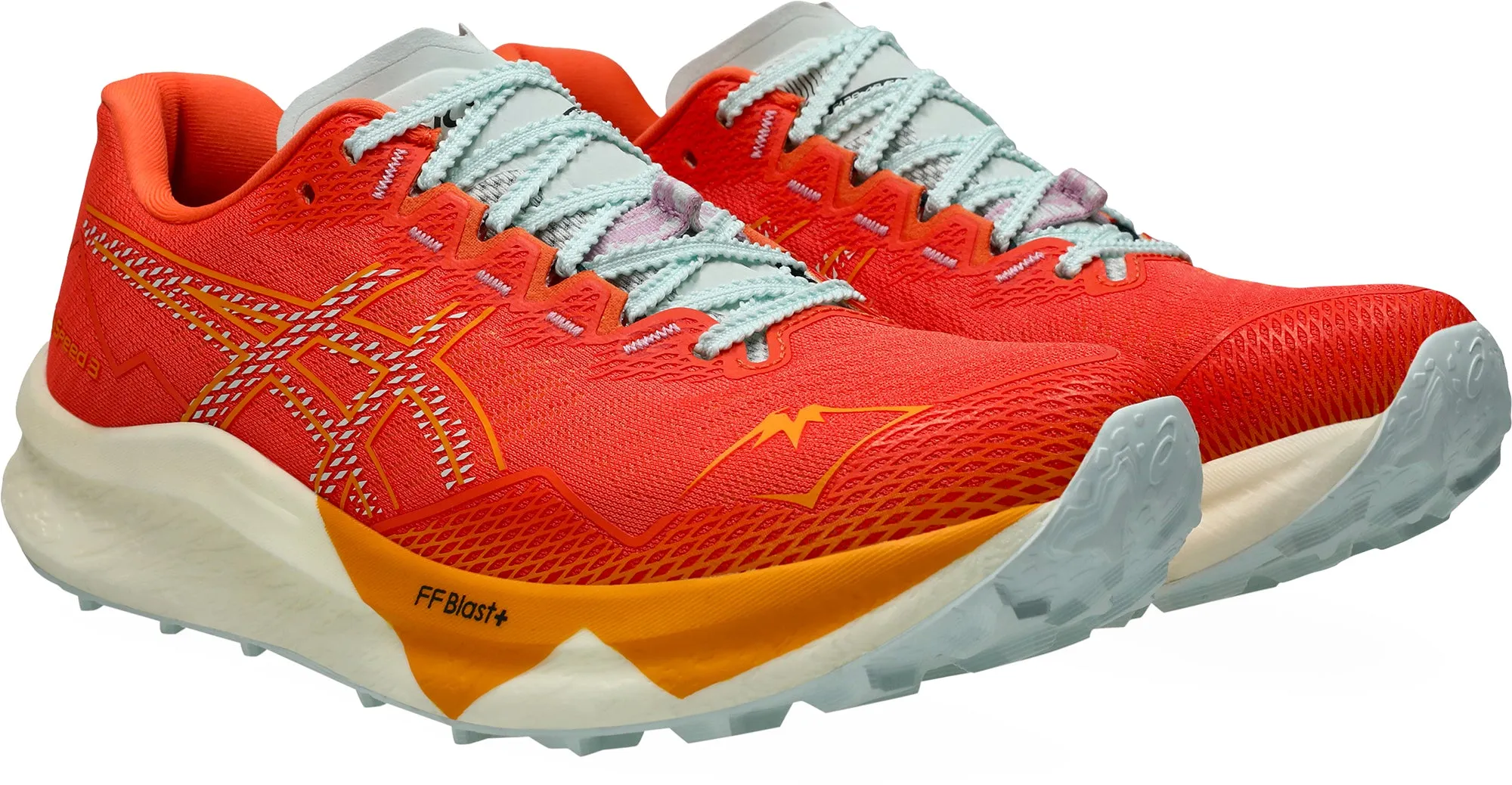 Asics FujiSpeed 3 Mens Trail Running Shoes - Red Flexible Athletic Fit