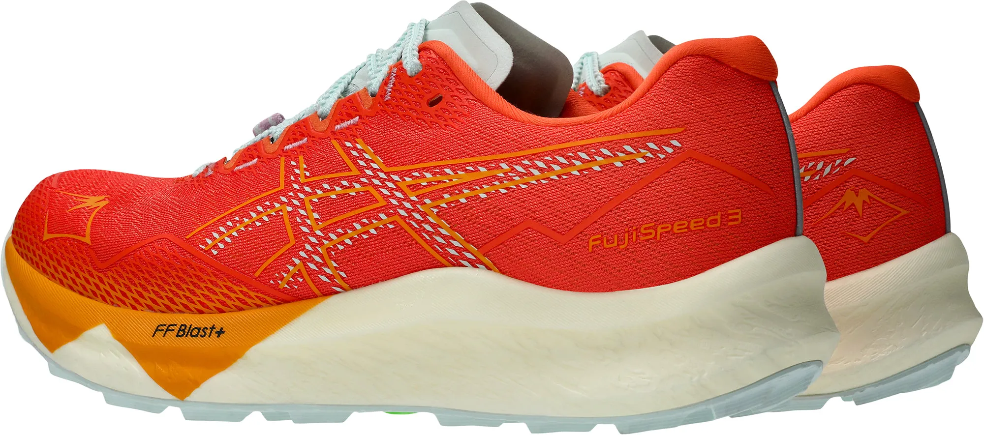 Asics FujiSpeed 3 Mens Trail Running Shoes - Red Flexible Athletic Fit