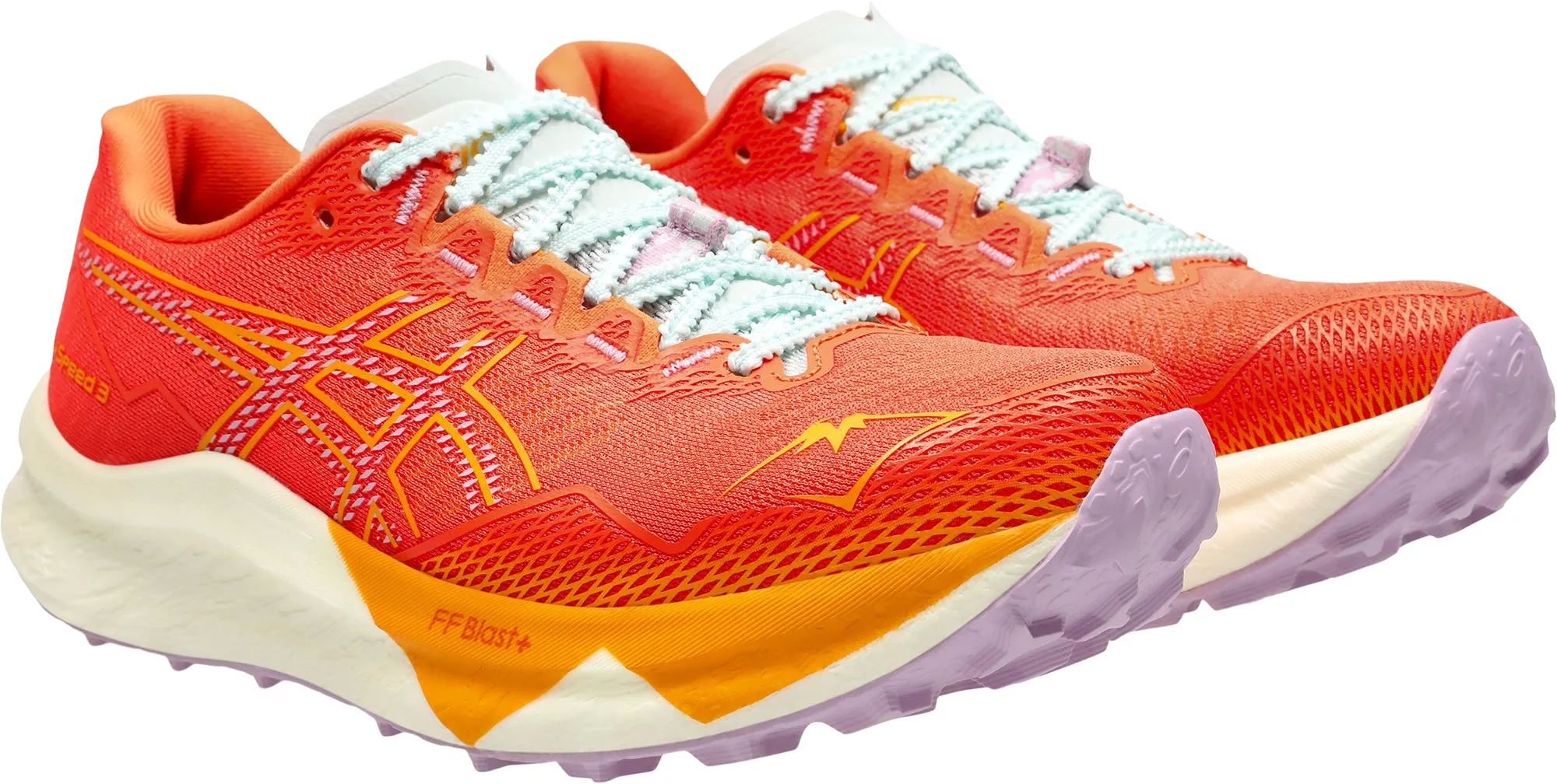 Asics FujiSpeed 3 Womens Trail Running Shoes - Orange Flexible Athletic Fit