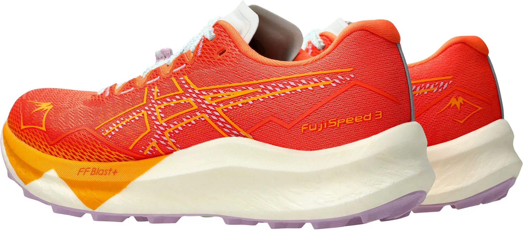 Asics FujiSpeed 3 Womens Trail Running Shoes - Orange Flexible Athletic Fit
