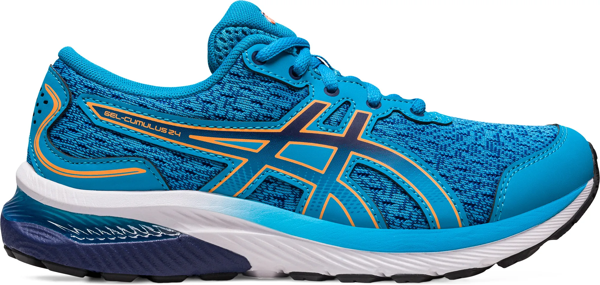 Asics Gel Cumulus 24 GS Junior Running Shoes - Blue Asics Gel Cumulus design