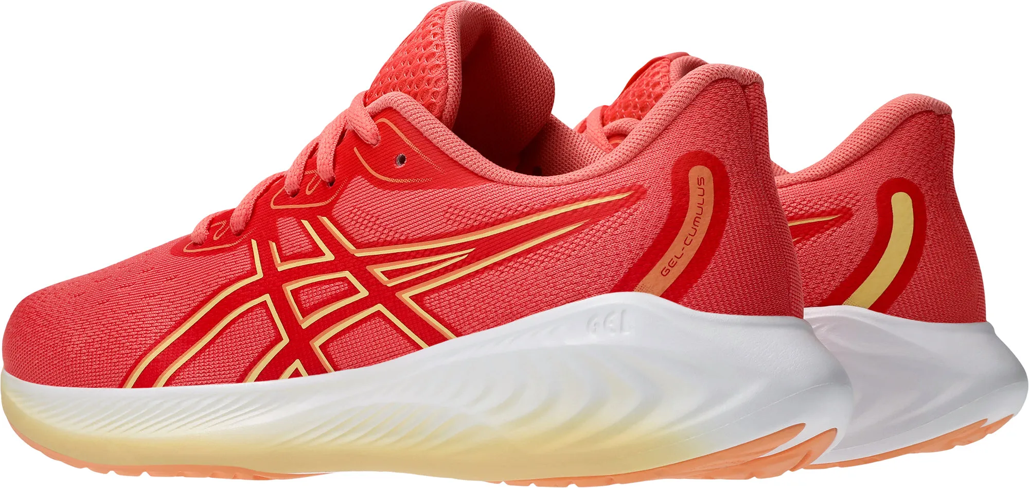 Asics Gel Cumulus 26 GS Junior Running Shoes - Orange Cushioned Daily Runners