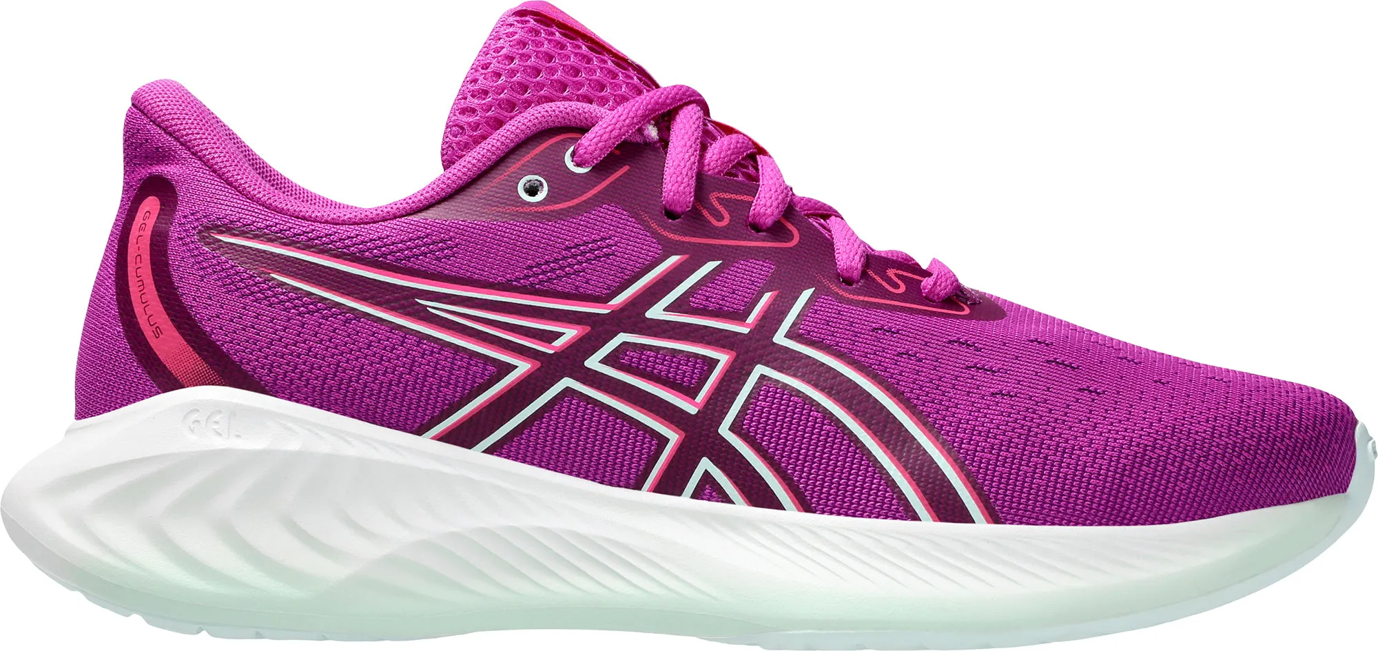 Asics Gel Cumulus 26 GS Junior Running Shoes - Pink Asics Gel Cumulus design