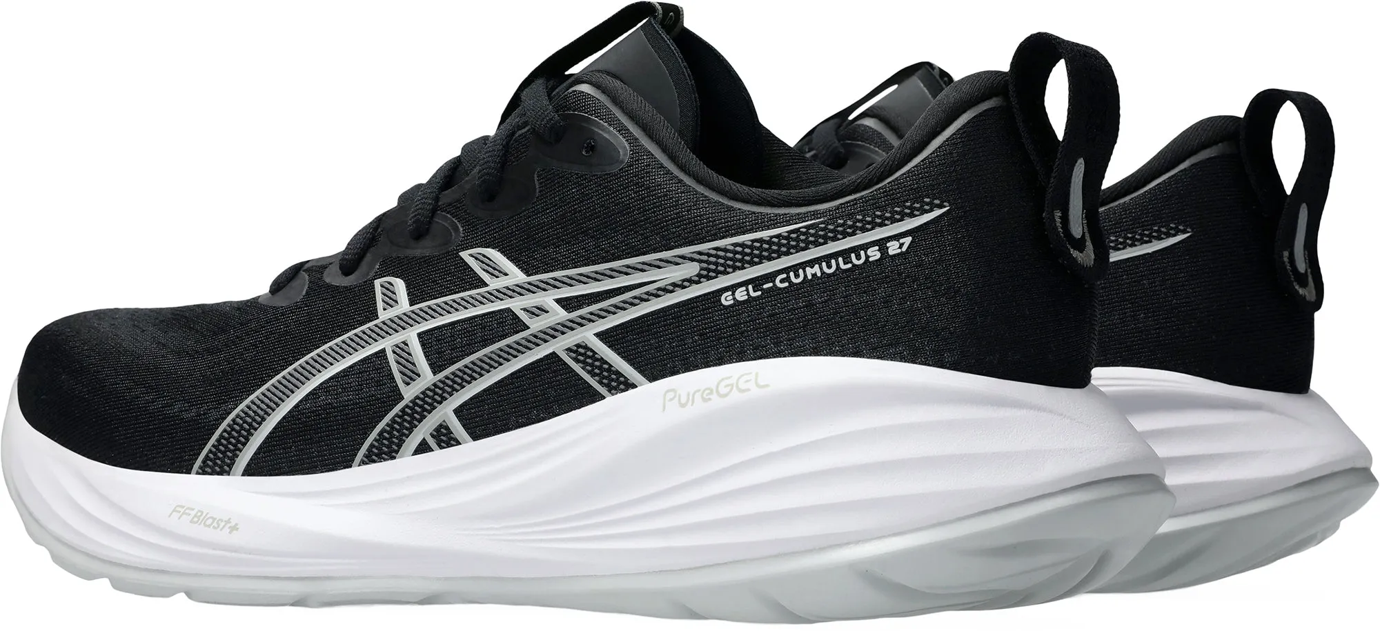 Asics Gel Cumulus 27 Mens Running Shoes - Black Flexible Athletic Fit
