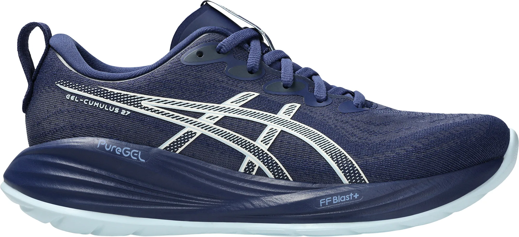 Asics Gel Cumulus 27 Womens Running Shoes - Blue Asics athletic footwear for training sessions