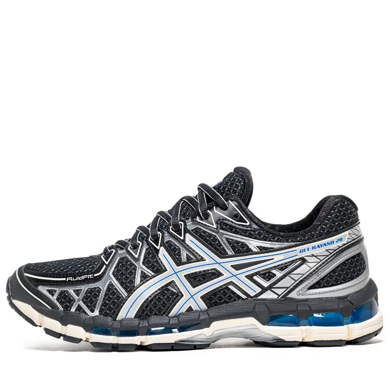 Asics Gel-Kayano 20 - Black/Pure Silver Asics versatile shoes for sport and street