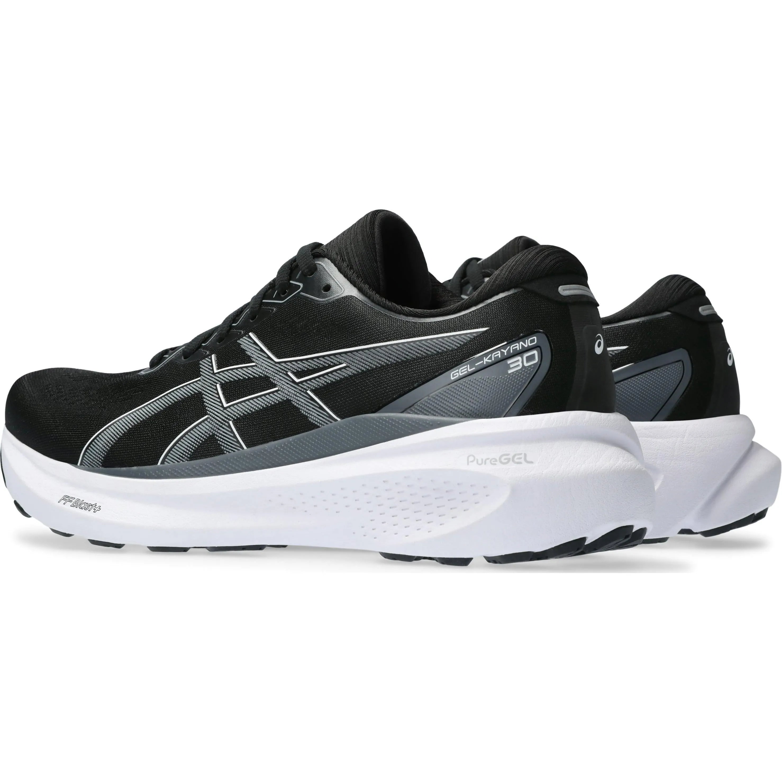Asics Gel Kayano 30 WIDE FIT (2E) Mens Running Shoes - Black High Stability Trainers