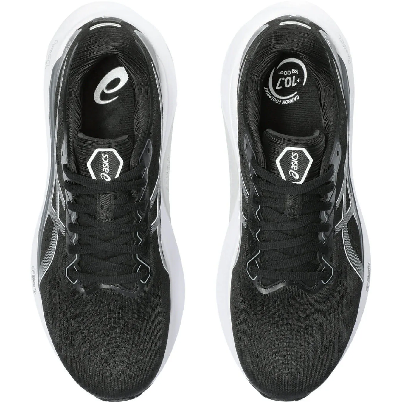 Asics Gel Kayano 30 WIDE FIT (2E) Mens Running Shoes - Black High Stability Trainers