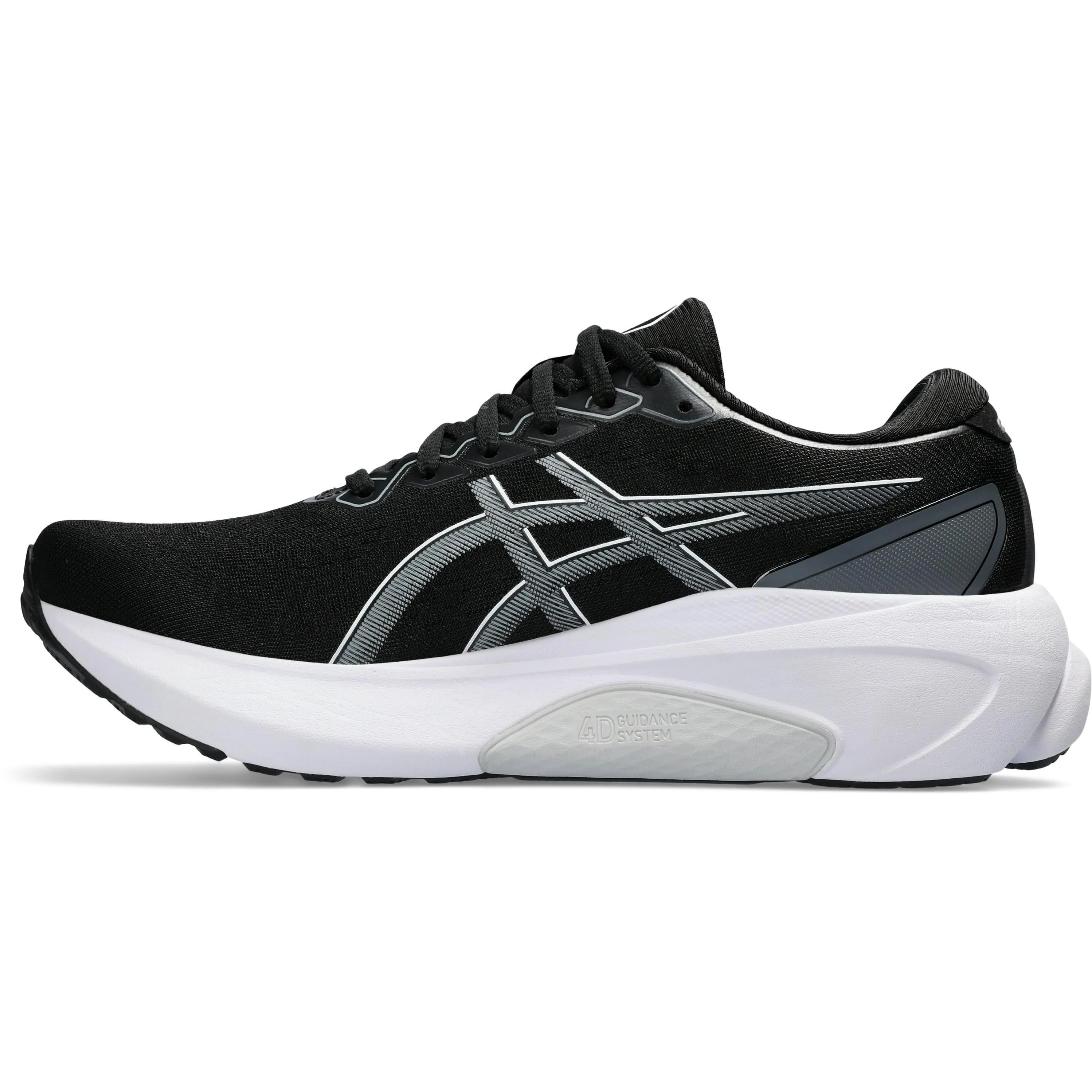 Asics Gel Kayano 30 WIDE FIT (2E) Mens Running Shoes - Black High Stability Trainers
