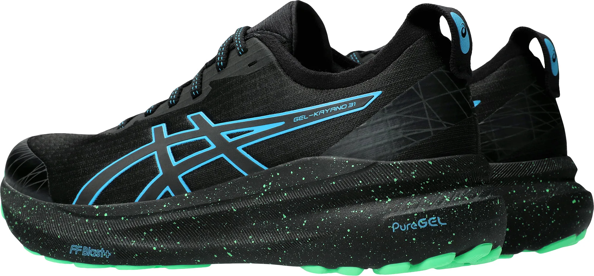 Asics Gel Kayano 31 Lite-Show Mens Running Shoes - Black High Stability Trainers