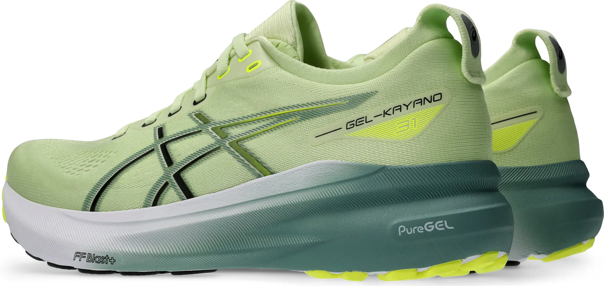 Asics Gel Kayano 31 Mens Running Shoes - Green High Stability Trainers