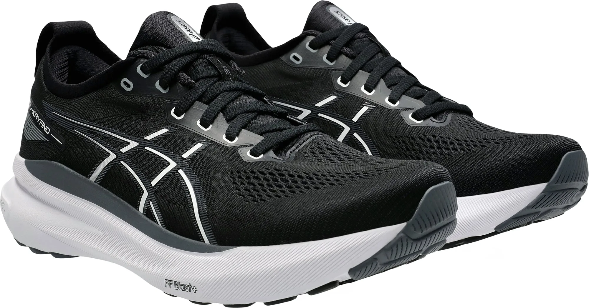 Asics Gel Kayano 31 WIDE FIT (2E) Mens Running Shoes - Black High Stability Trainers