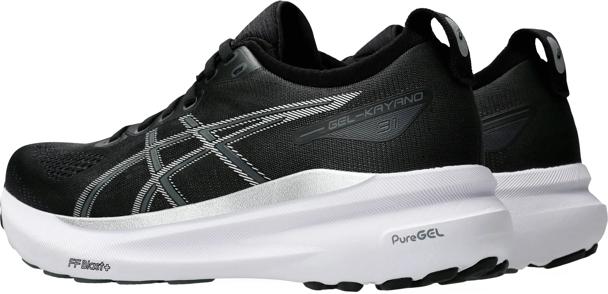 Asics Gel Kayano 31 Womens Running Shoes - Black Flexible Athletic Fit