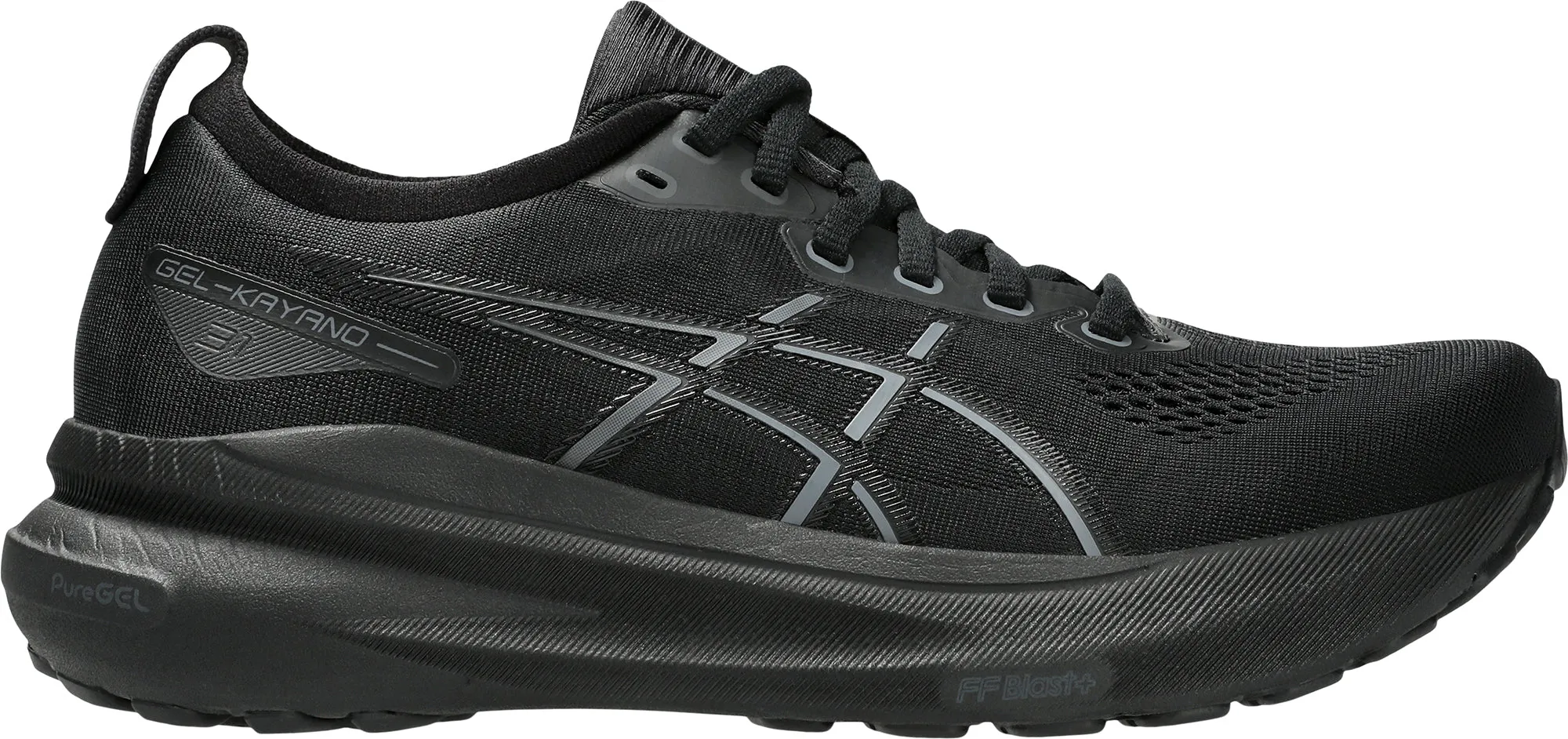 Asics Gel Kayano 31 Womens Running Shoes - Black Asics athletic footwear for training sessions