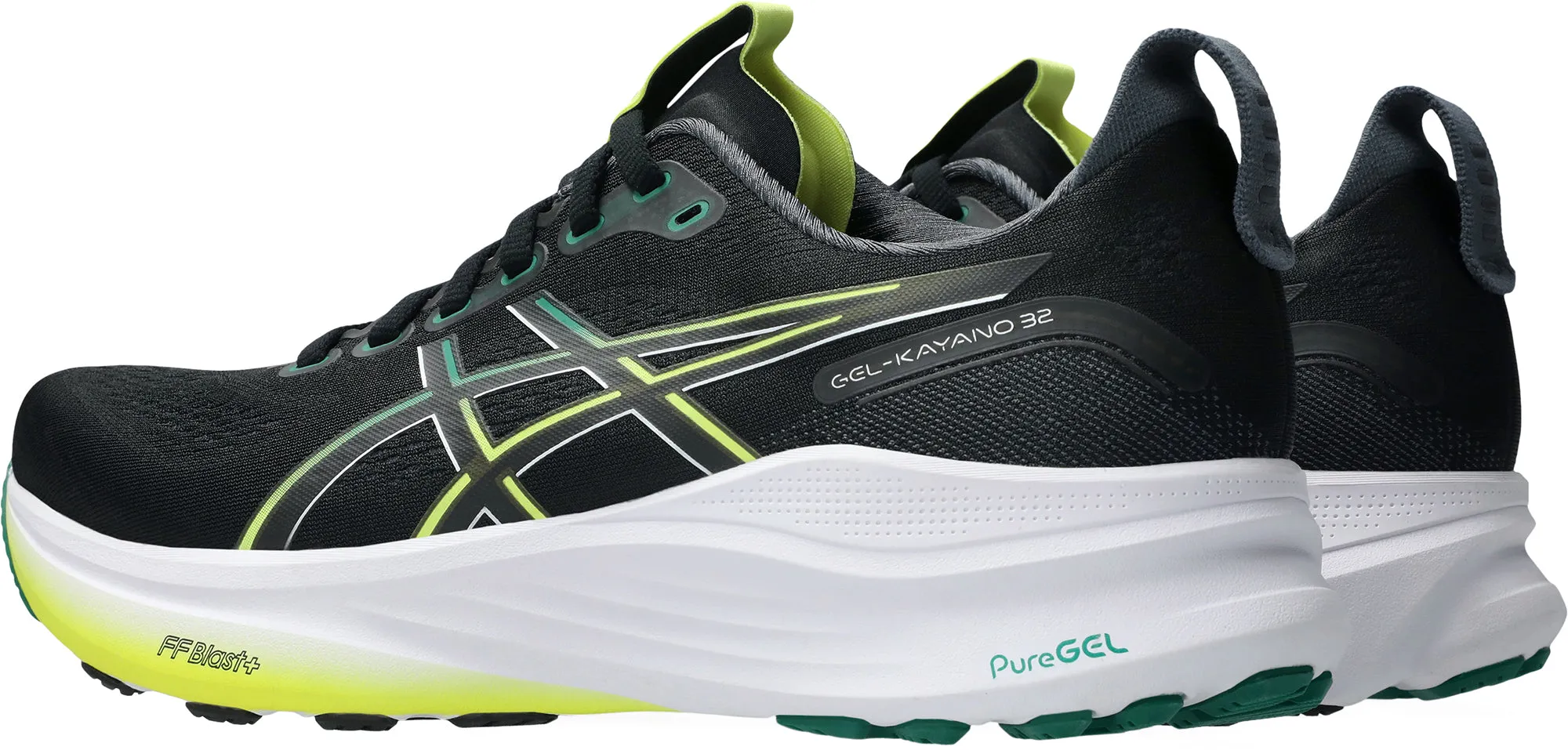 Asics Gel Kayano 32 Mens Running Shoes - Black Flexible Athletic Fit