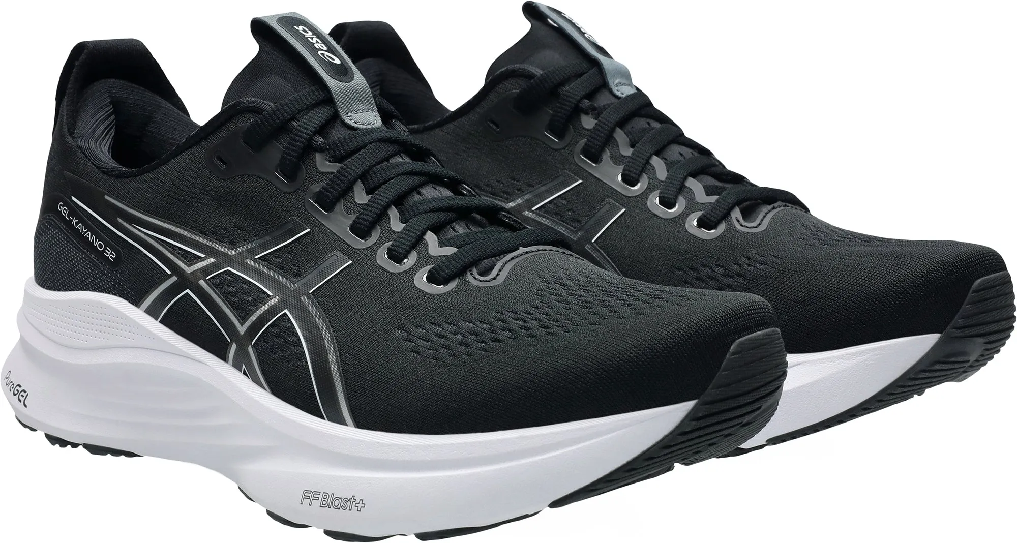 Asics Gel Kayano 32 WIDE FIT (2E) Mens Running Shoes - Black High Stability Trainers