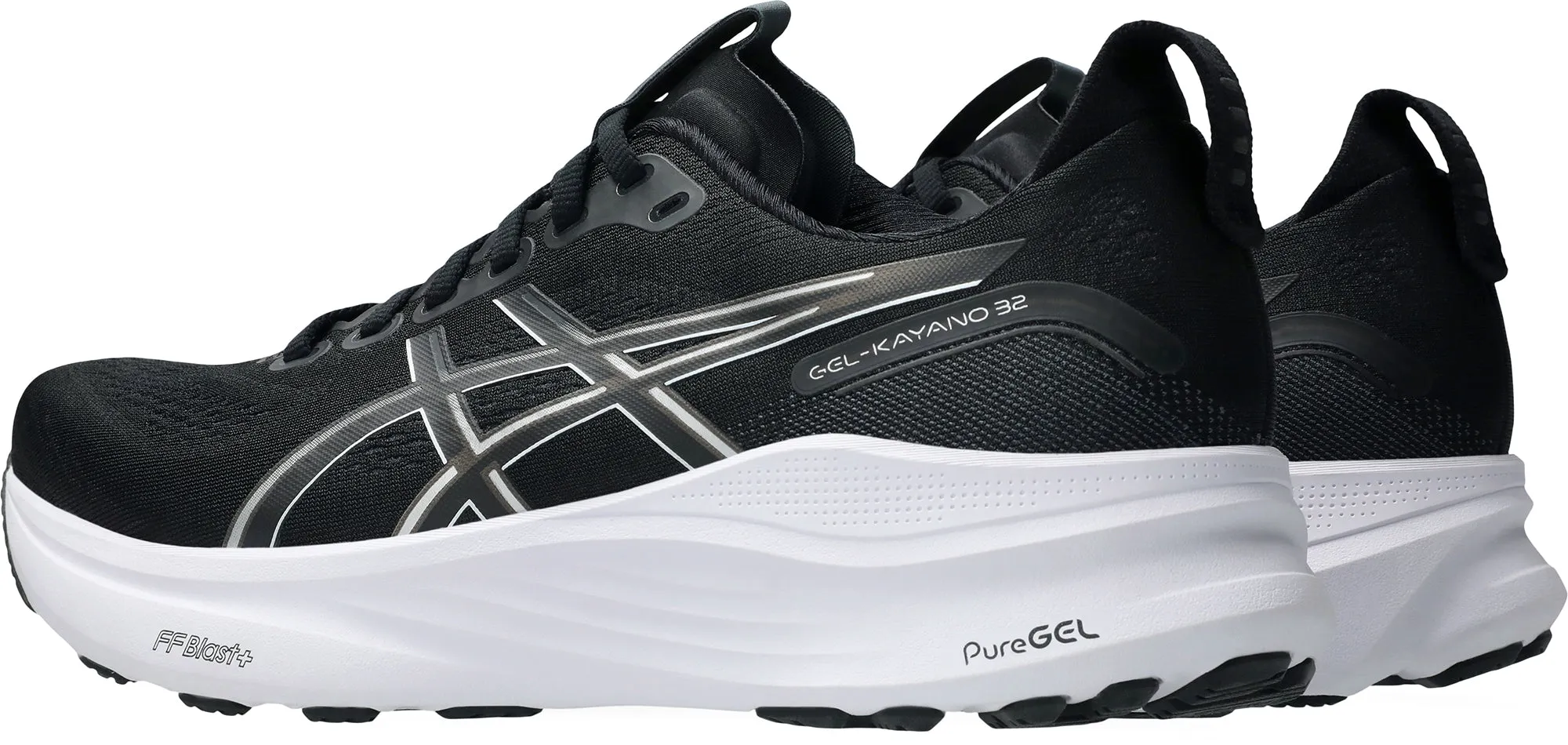 Asics Gel Kayano 32 WIDE FIT (2E) Mens Running Shoes - Black High Stability Trainers