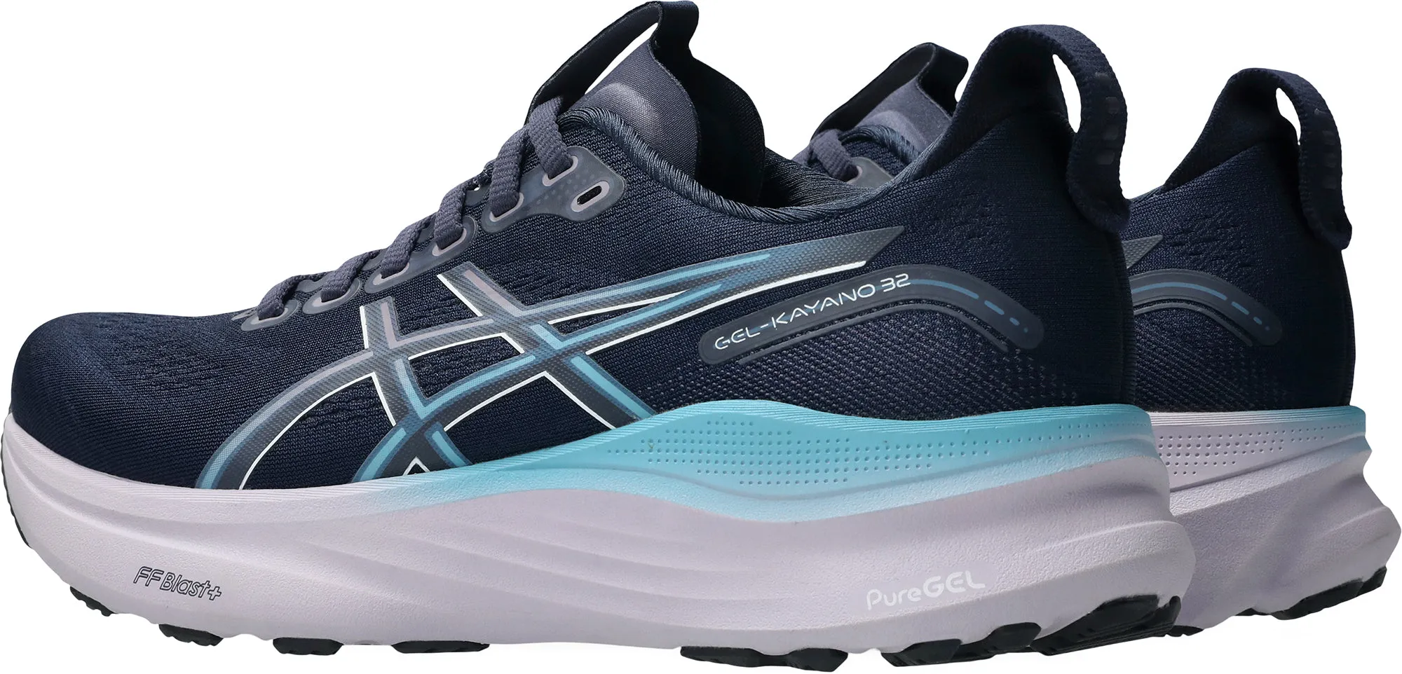 Asics Gel Kayano 32 Womens Running Shoes - Blue Flexible Athletic Fit