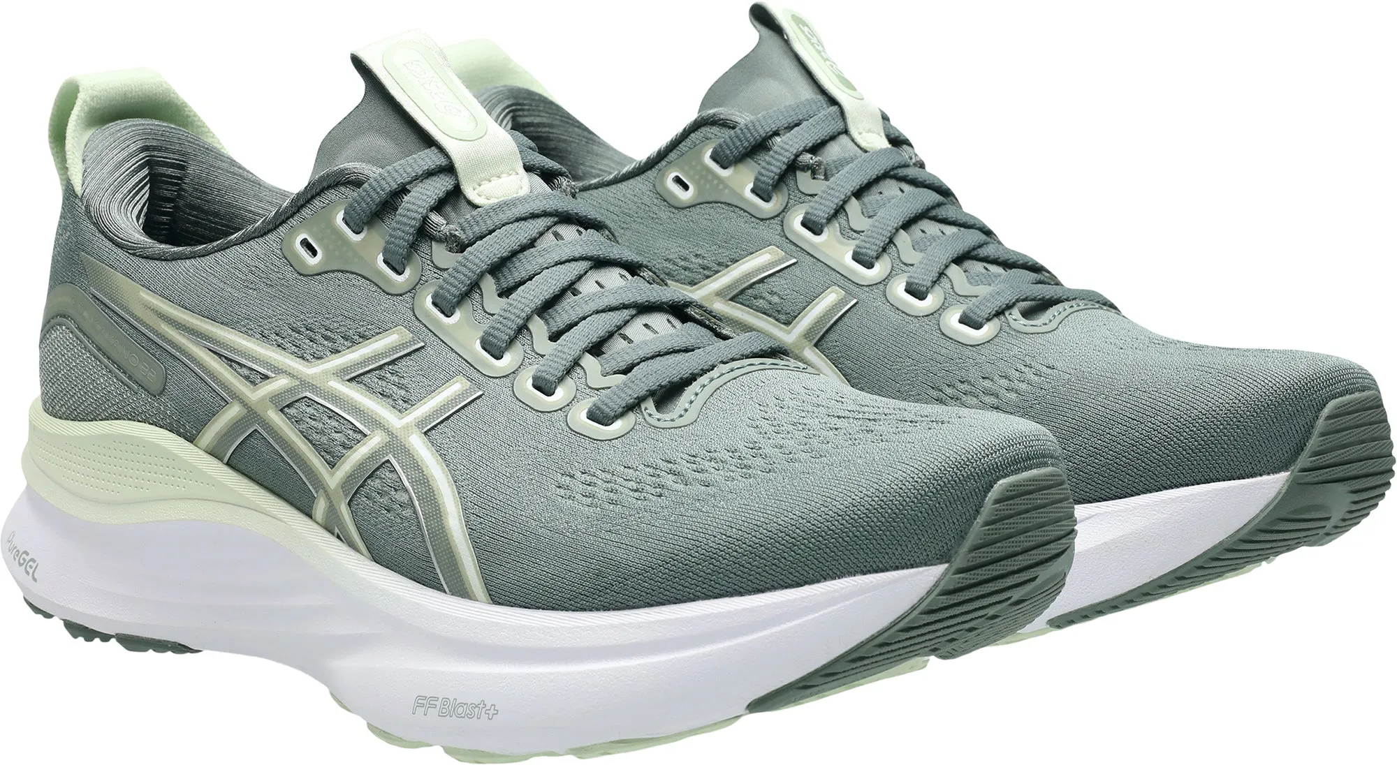 Asics Gel Kayano 32 Womens Running Shoes - Green Flexible Athletic Fit