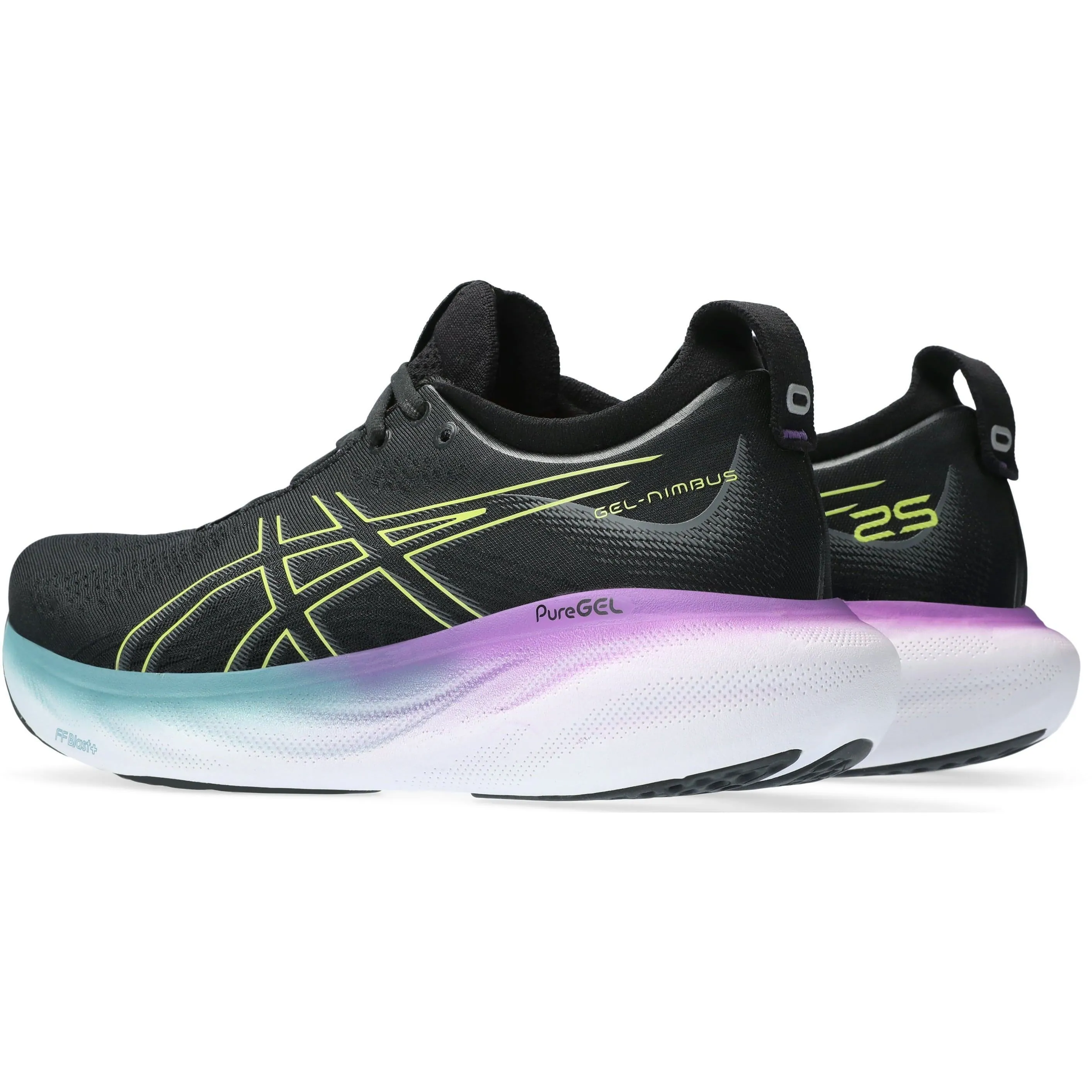 Asics Gel Nimbus 25 Womens Running Shoes - Black Plush Running Shoes