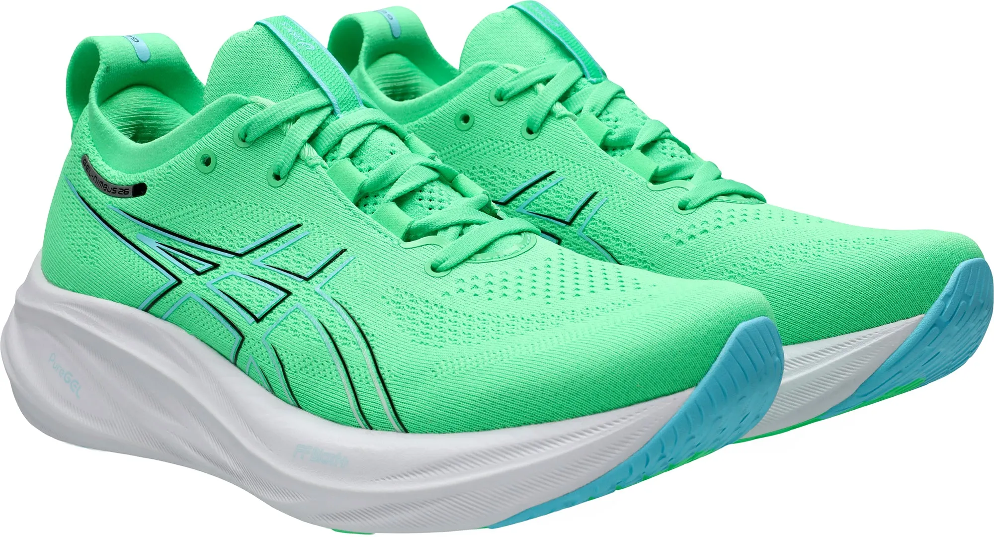 Asics Gel Nimbus 26 Mens Running Shoes - Green Plush Running Shoes