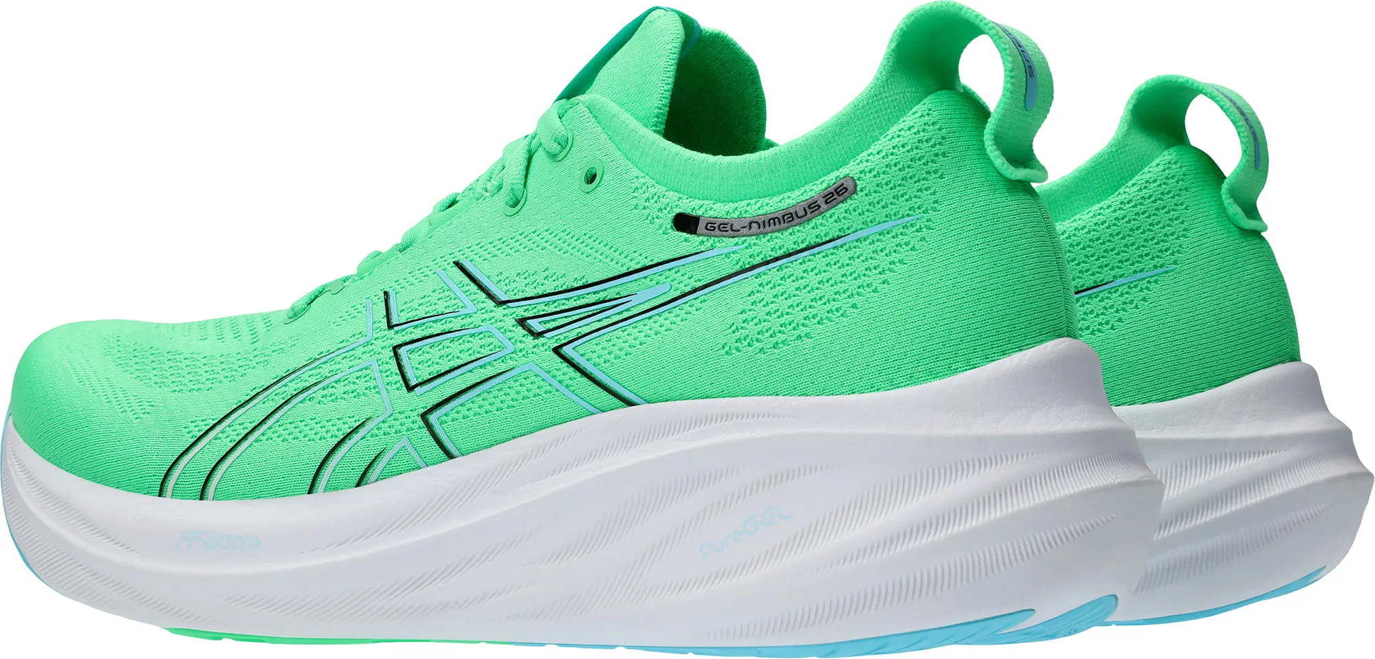 Asics Gel Nimbus 26 Mens Running Shoes - Green Plush Running Shoes