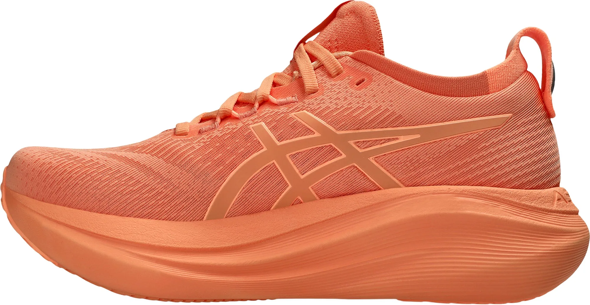 Asics Gel Nimbus 27 Lite-Show Womens Running Shoes - Orange Flexible Athletic Fit