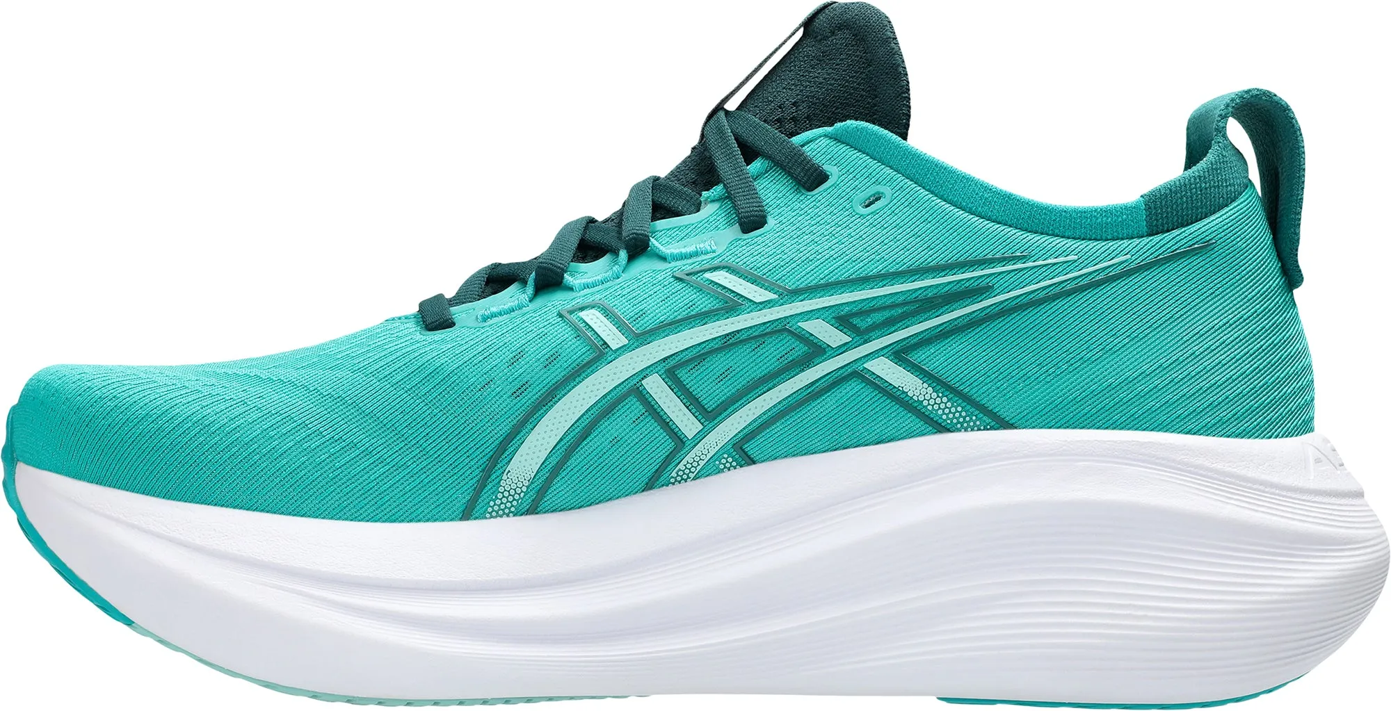Asics Gel Nimbus 27 Mens Running Shoes - Green Flexible Athletic Fit