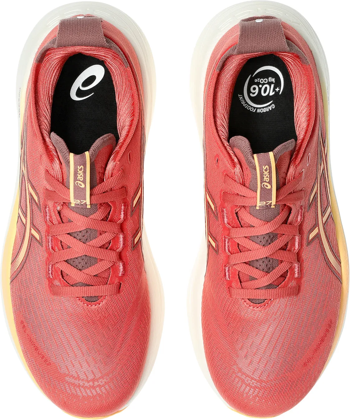 Asics Gel Nimbus 27 Womens Running Shoes - Pink Flexible Athletic Fit