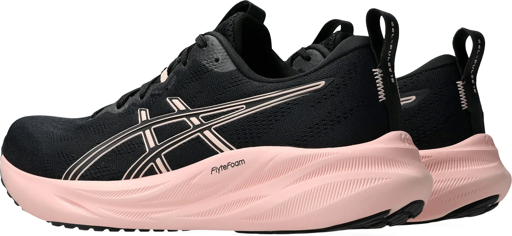 Asics Gel Pulse 16 Womens Running Shoes - Black Flexible Athletic Fit