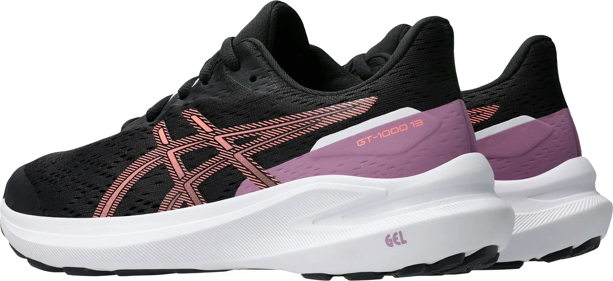 Asics GT 1000 13 GS Junior Running Shoes - Black Flexible Athletic Fit