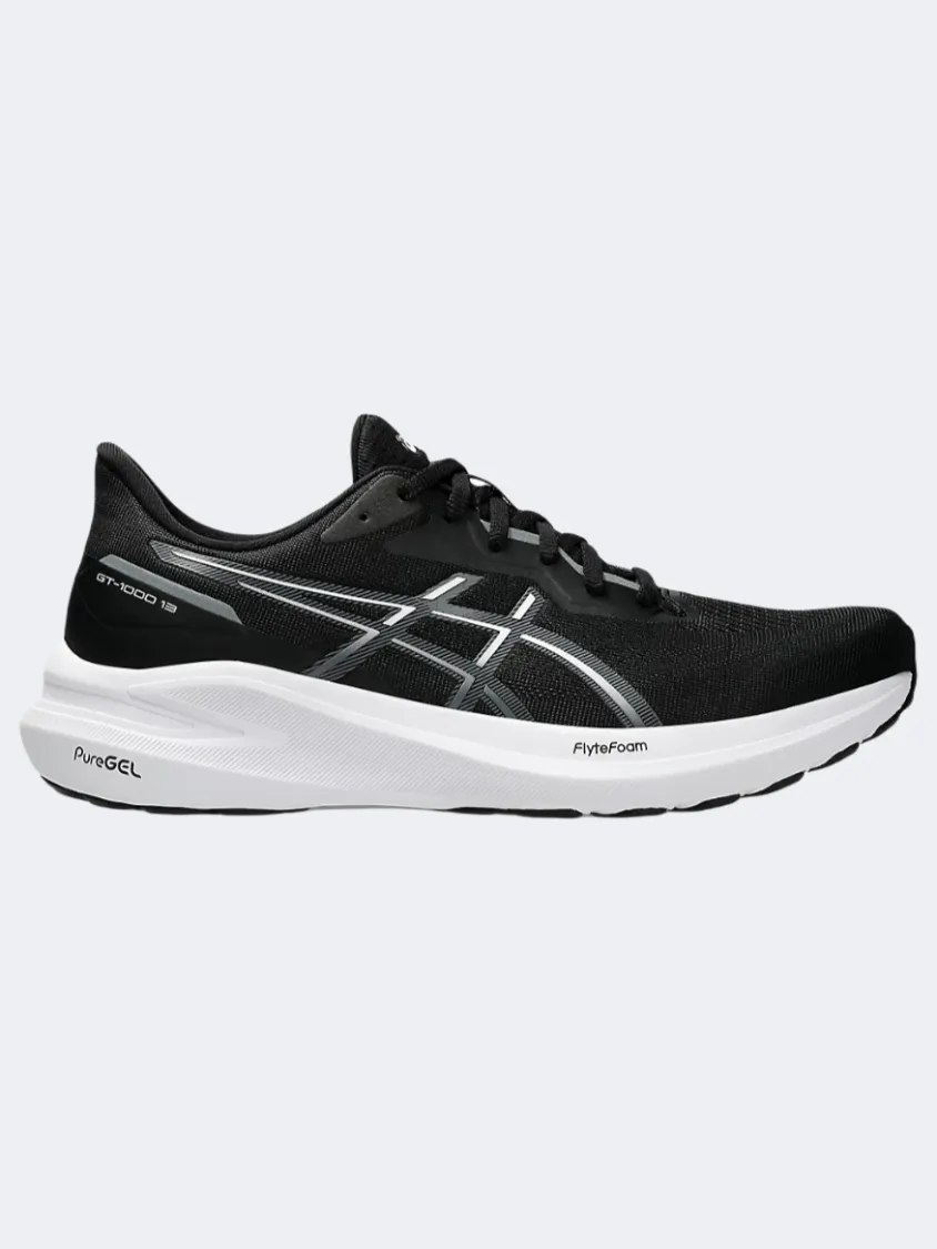Asics Gt 1000 13 Men Running Shoes Black/White Mens shoes for everyday urban style