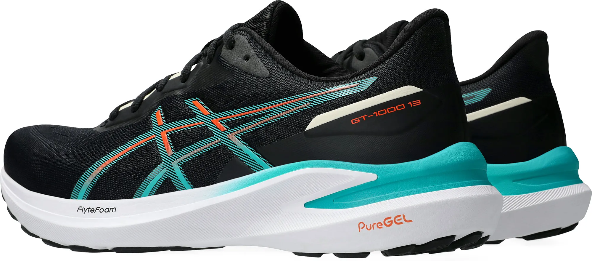 Asics GT 1000 13 Mens Running Shoes - Black Flexible Athletic Fit