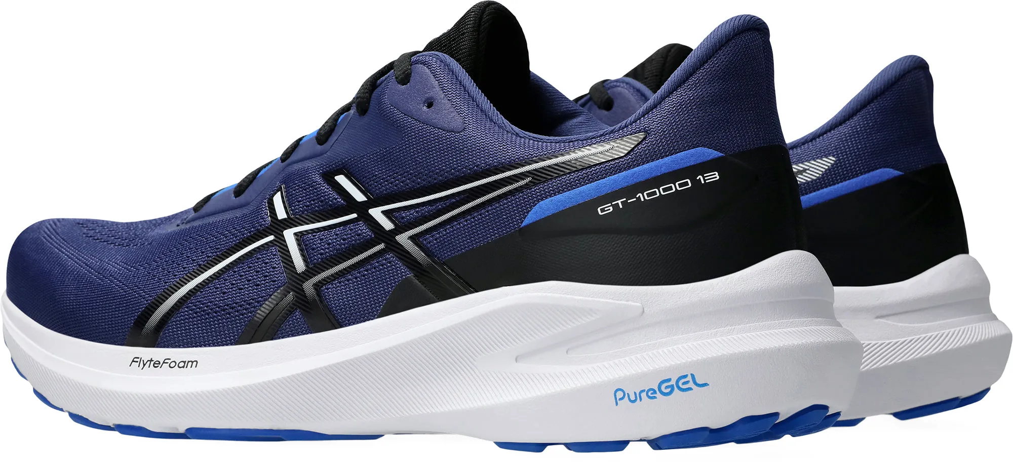 Asics GT 1000 13 Mens Running Shoes - Blue Flexible Athletic Fit