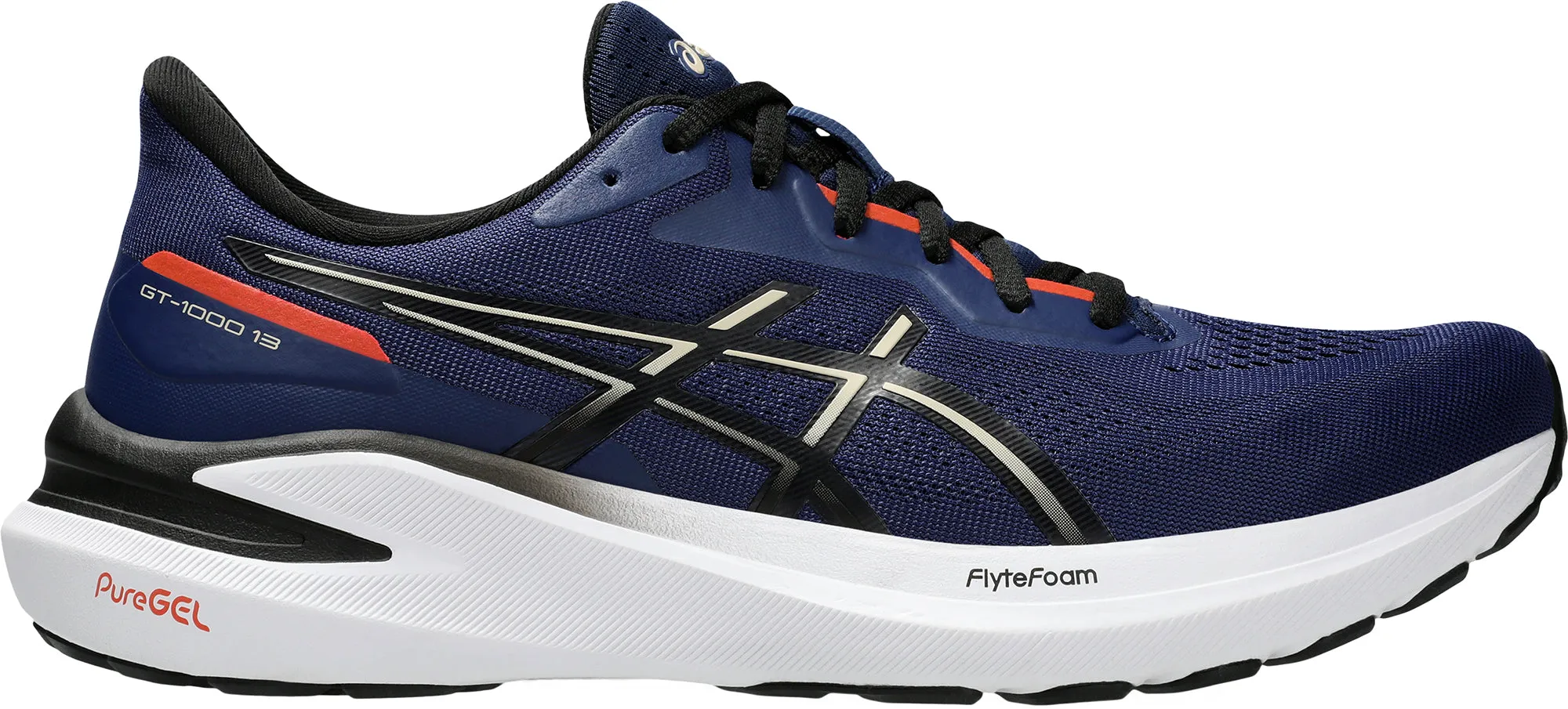 Asics GT 1000 13 Mens Running Shoes - Navy Asics athletic footwear for training sessions