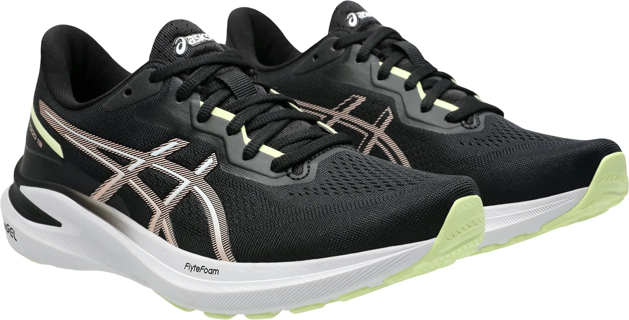 Asics GT 1000 13 Womens Running Shoes - Black Flexible Athletic Fit